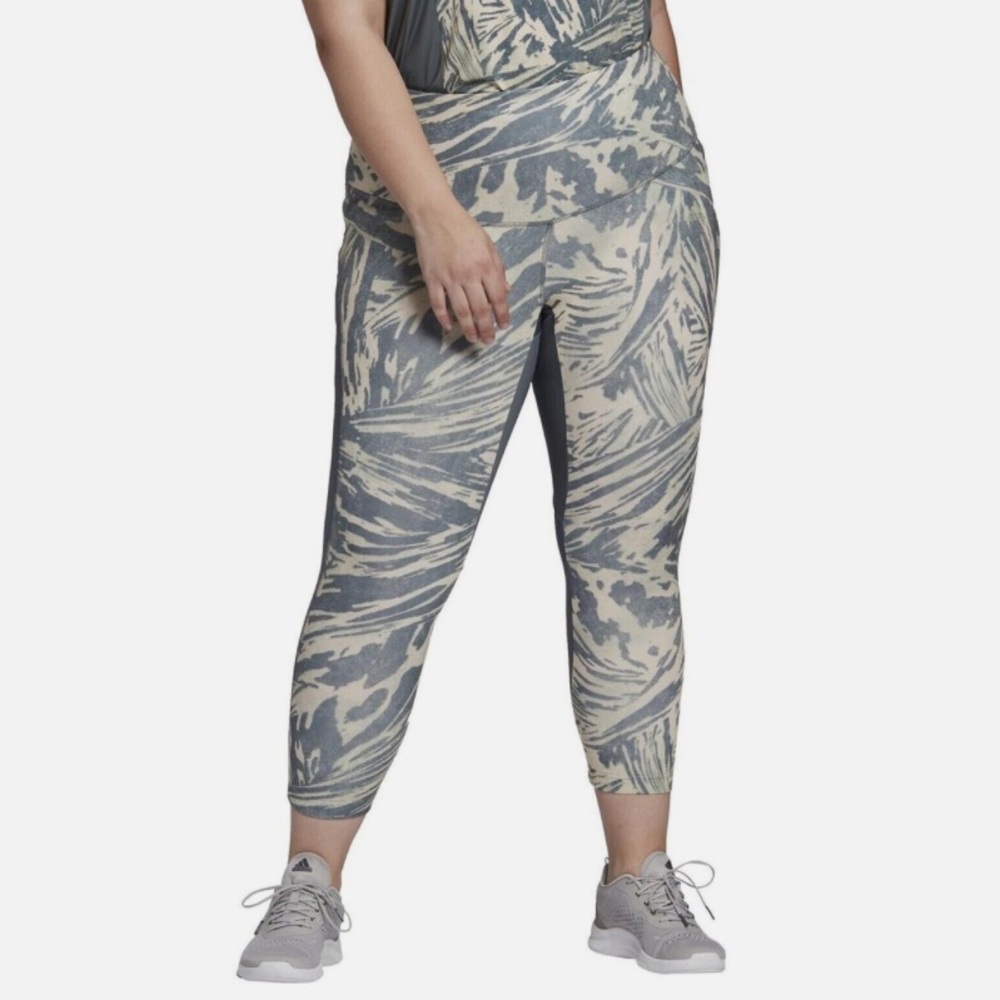 Adidas x Zoe Saldana Women Leggings GL3868 Multi Sport 7/8 Leggings